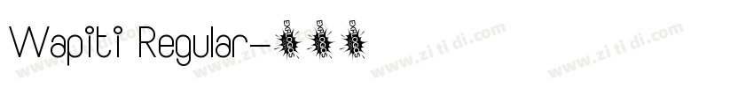 Wapiti Regular字体转换